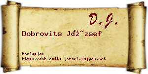 Dobrovits József névjegykártya