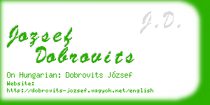 jozsef dobrovits business card