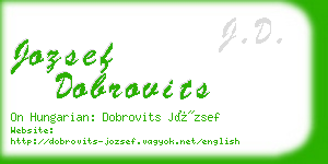 jozsef dobrovits business card